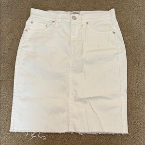 J. Crew White Pencil Skirt